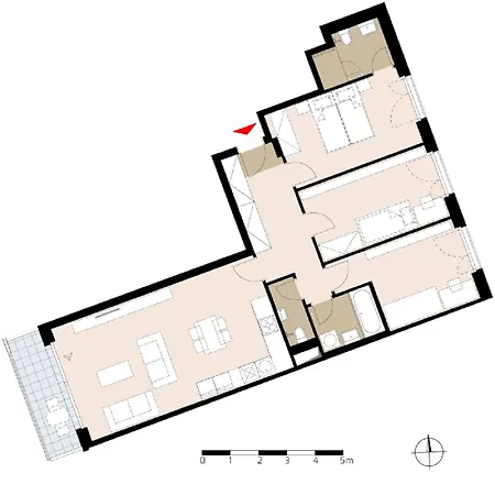 4 Room, 2 Bath, Parking Apartman *