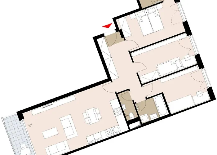 4 Room, 2 Bath, Parking Apartman *